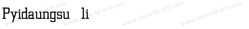Pyidaungsu light字体转换